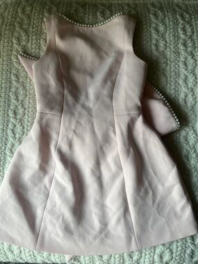 Babyboo Fashion Carrie Mini Dress Pearl-Trim Light Pink Fit & Flare Dress